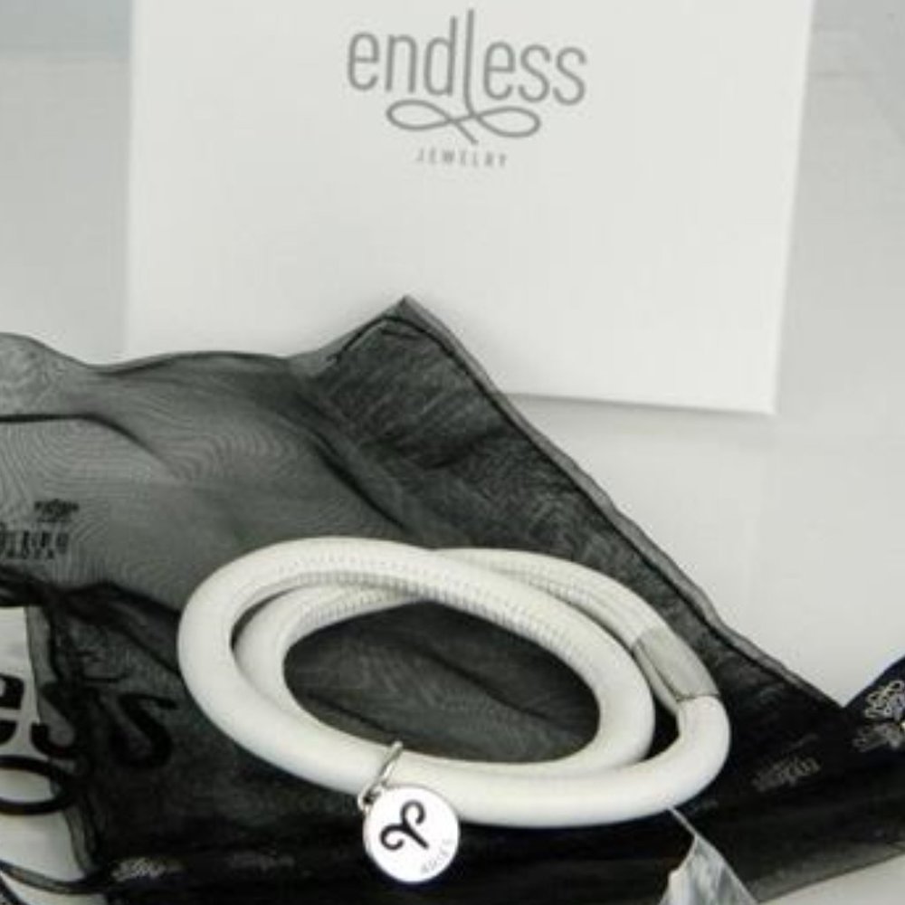 ENDLESS White Double 925 ARIES Charm Bracelet -6"